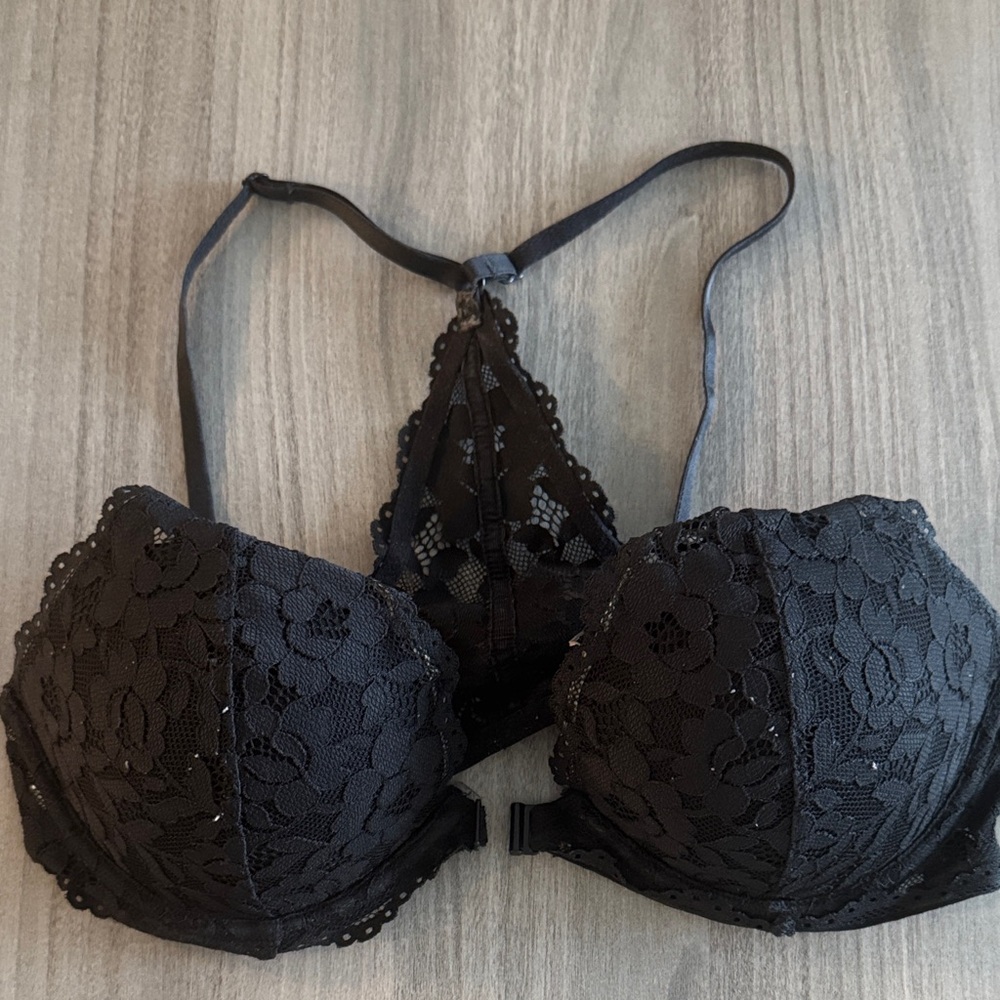 Victoria's Secret Black Lace Halter Bra